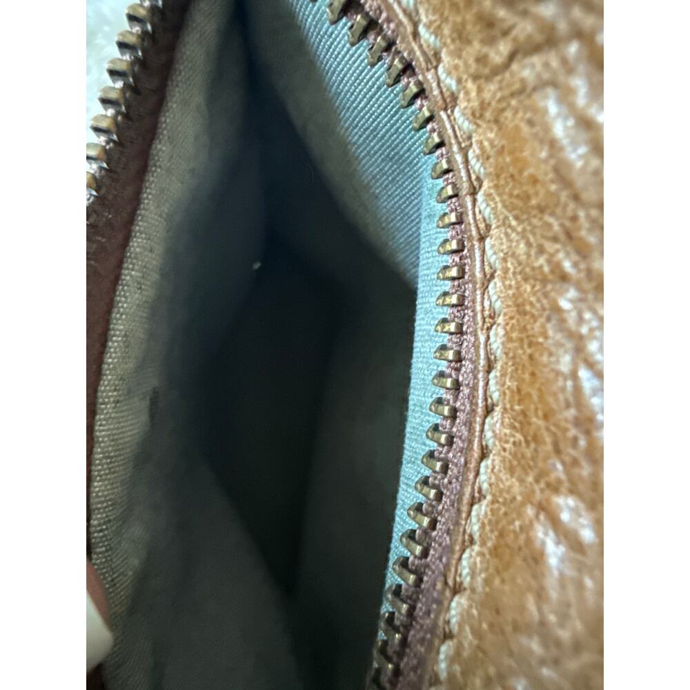 Roots Canada Brown Genuine Leather Crossbody Bag Made in Canada Distressed - Picture 5 of 10